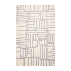 5' x8' Cream Cream Color Hand Tufted All-Over 100% Wool Modern Oriental Rug