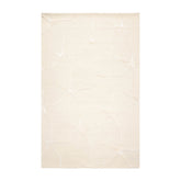 5' x8' Tone On Tone Ivory Color Hand Tufted Hand Made Wool and Silk Traditional Oriental Rug