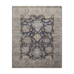 8' x10' Grayish Blue Beige Taupe Color Hand Knotted Oushak 100% Wool Traditional Oriental Rug