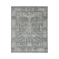 8' 1''x10' 2'' Tone On Tone Gray Color Hand Knotted Turkish Oushak 100% Wool Traditional Oriental Rug