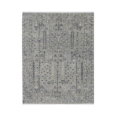 8' x10' 2'' Tone On Tone Gray Color Hand Knotted Turkish Oushak 100% Wool Transitional Oriental Rug