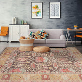 10' x14' Brown Mustard Beige Color Hand Knotted Turkish Oushak 100% Wool Traditional Oriental Rug