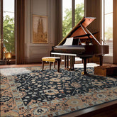 8' x10' Blue Peach Beige Color Hand Tufted Hand Made 100% Wool Modern & Contemporary Oriental Rug