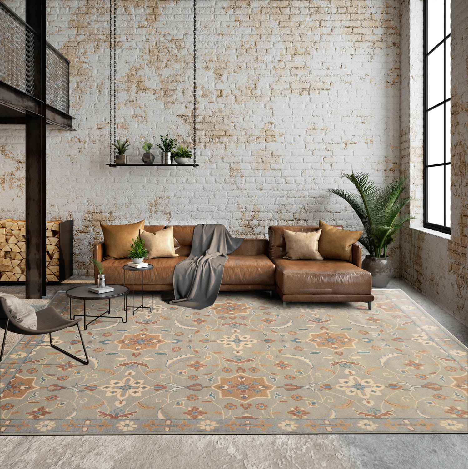 8' x10' Gray Slate Brown Color Hand Tufted Hand Made 100% Wool Modern & Contemporary Oriental Rug