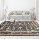 8' x10' Graphite Beige Gray Color Hand Tufted Hand Made 100% Wool Modern & Contemporary Oriental Rug