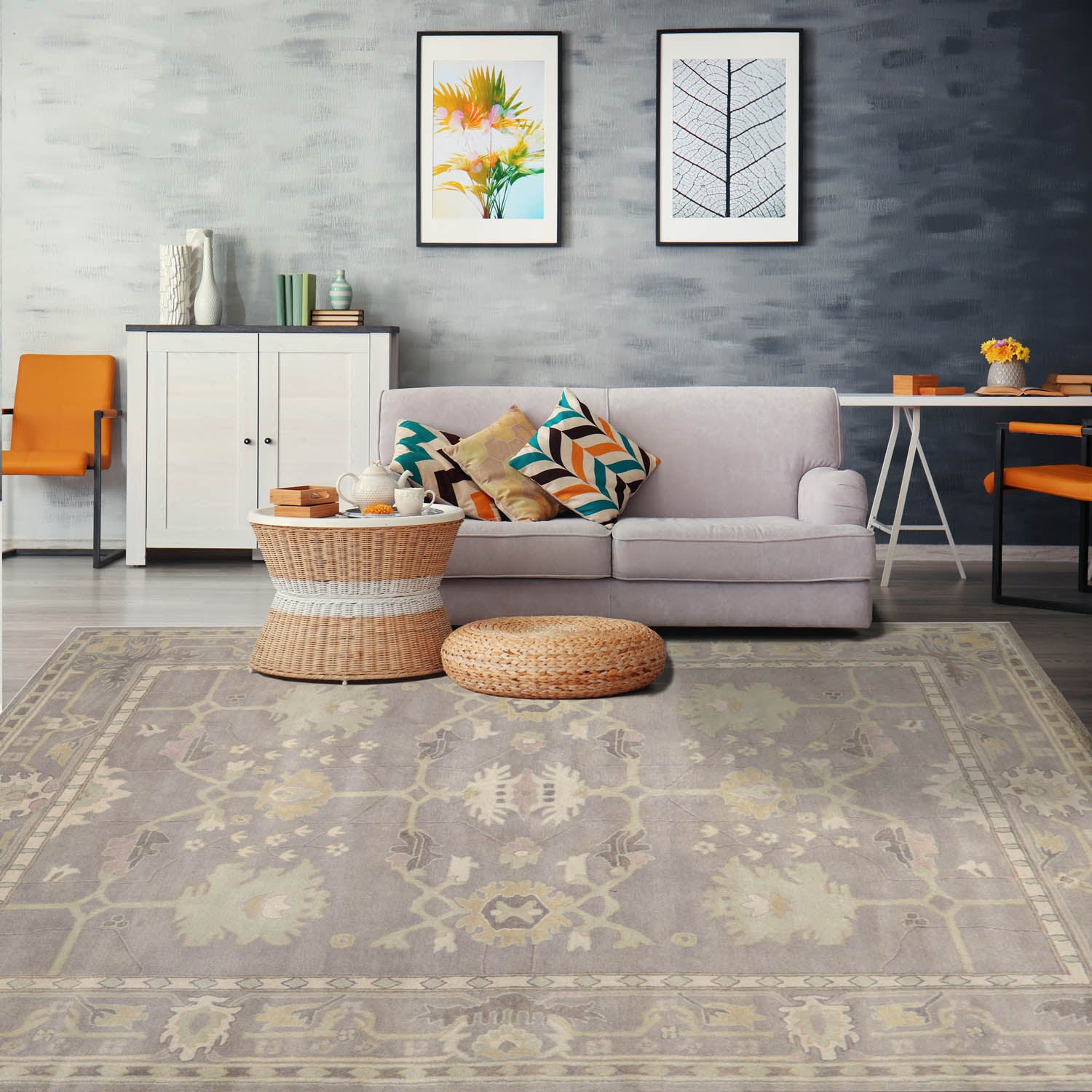 8' x10' Taupe Gray Beige Color Hand Tufted Hand Made 100% Wool Modern & Contemporary Oriental Rug