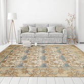 8' x10' Beige Moss Brown Color Hand Tufted Hand Made 100% Wool Modern & Contemporary Oriental Rug