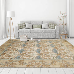 8' x10' Beige Moss Brown Color Hand Tufted Hand Made 100% Wool Modern & Contemporary Oriental Rug