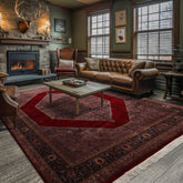 12' x15' Cinnamon Navy Blue Color Hand Knotted Persian 100% Wool Traditional Oriental Rug