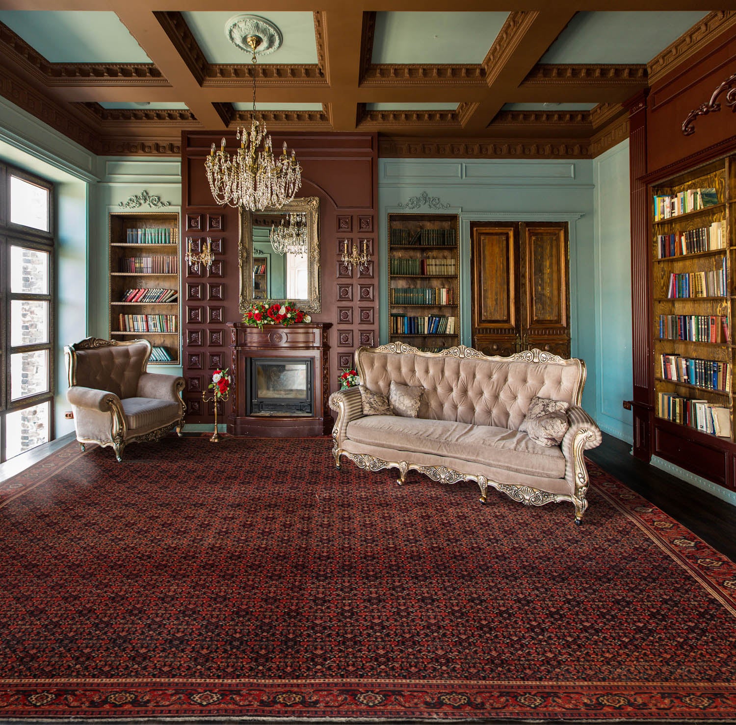 10' x13' 2'' Black Orange Gold Color Hand Knotted Persian 100% Wool Traditional Oriental Rug