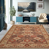 8' 1''x10' 2'' Tan Brown Rust Color Hand Knotted Persian 100% Wool Traditional Oriental Rug