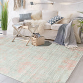5' 8''x8' 9'' Gray Blush Color Hand Knotted Wool/Bamboo Silk Transitional Oriental Area Rug