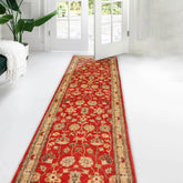 2' 6''x12' 7'' Red Beige Brown Color Hand Knotted Persian 100% Wool Traditional Oriental Rug