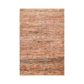4' x5' 11'' Beige Blue Rust Color Hand Knotted Persian 100% Wool Modern & Contemporary Oriental Rug