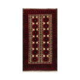 3' 3''x5' 10'' Red Charcoal Ivory Color Hand Knotted Persian 100% Wool Traditional Oriental Rug
