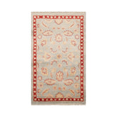 2' 10''x4' 10'' powder Blue Rust Beige Color Hand Knotted Persian 100% Wool Traditional Oriental Rug