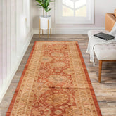 2' 8''x11' 4'' Pale Terracotta Beige Gold Color Hand Knotted Persian 100% Wool Traditional Oriental Rug