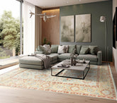 9' x11' 10'' Gray Gold Color Hand Knotted Persian 100% Wool Traditional Oriental Rug