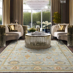 9' x11' 10'' Silver Color Hand Knotted Persian 100% Wool Traditional Oriental Rug