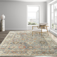 9' 4''x11' 11'' Dark Gray Color Hand Knotted Persian 100% Wool Traditional Oriental Rug