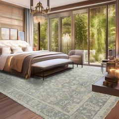 10' 1''x13' 10'' Gray Color Hand Knotted Persian 100% Wool Traditional Oriental Rug