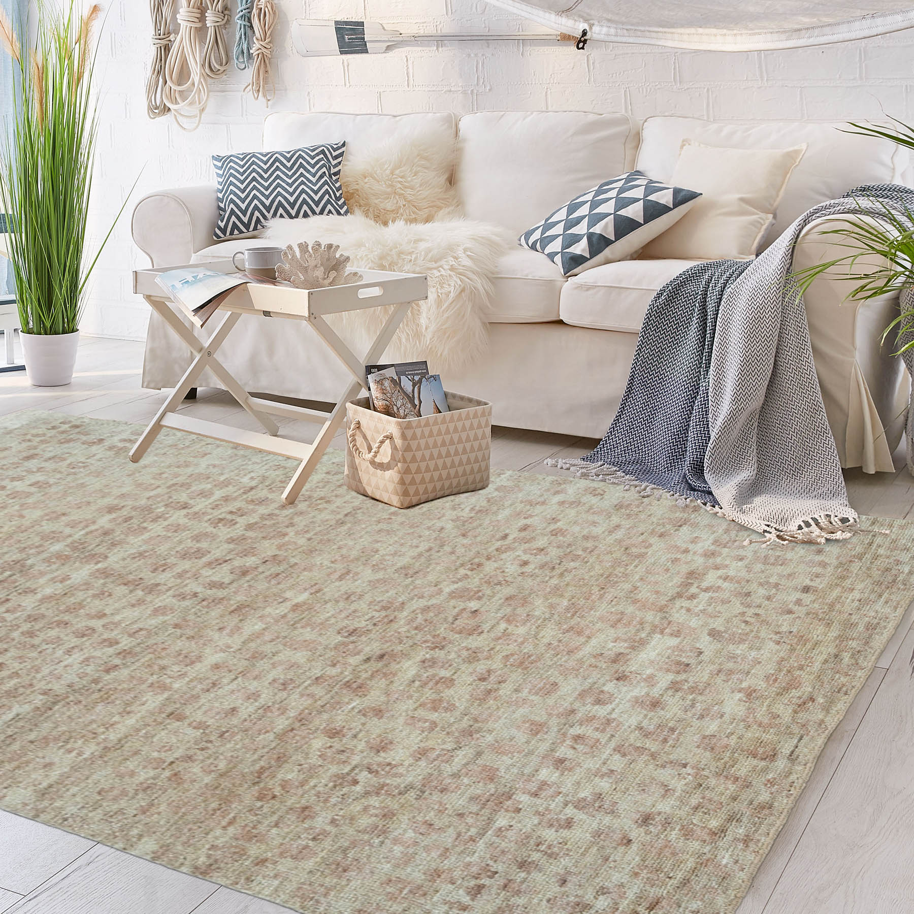 7' 11''x9' 10'' Beige Rust Color Hand Knotted Persian 100% Wool Traditional Oriental Rug