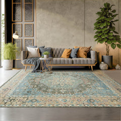 7' 11''x10' Dark Brown Gold Color Hand Knotted Persian 100% Wool Traditional Oriental Rug