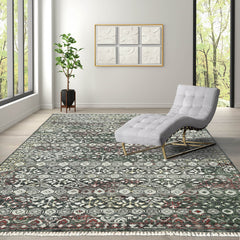 8' x10' Charcoal Color Hand Knotted Persian 100% Wool Traditional Oriental Rug