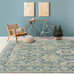 7' 9''x9' Light Blue Color Hand Knotted Persian 100% Wool Traditional Oriental Rug