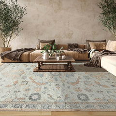 7' 9''x10' 1'' Gray Peach Color Hand Knotted Persian 100% Wool Traditional Oriental Rug