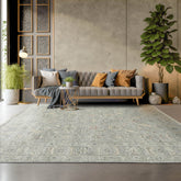 8' x9' 11'' Light Gray Color Hand Knotted Persian 100% Wool Traditional Oriental Rug