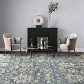 7' 11''x9' 10'' Charcoal Color Hand Knotted Persian 100% Wool Traditional Oriental Rug