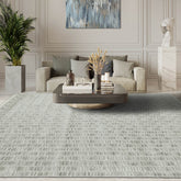 6x9 Tone On Tone Gray LoomBloom Hand Knotted Modern & Contemporary Textured Tibetan 100% Wool Oriental Area Rug