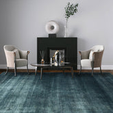 6x9 Blue LoomBloom Hand Knotted Modern & Contemporary Textured Tibetan 100% Wool Oriental Area Rug