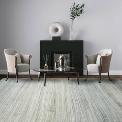 6' 3''x9' 3'' Tone On Tone Gray Color Hand Knotted Tibetan 100% Wool Modern & Contemporary Oriental Rug