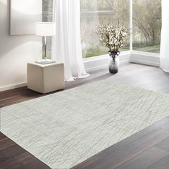 4x6 Tone On Tone Gray LoomBloom Hand Knotted Modern & Contemporary Textured Tibetan 100% Wool Oriental Area Rug