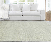 5x7 Gray, Beige Hand Knotted Abstract Tibetan 100% Wool Modern & Contemporary Oriental Area Rug