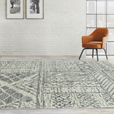 5x7 Gray, Beige Hand Knotted 100% Wool Tibetan Modern & Contemporary Oriental Area Rug