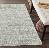 4x6 Gray, Beige Hand Made Loop n Cut Pile 100% Wool Modern & Contemporary Oriental Area Rug