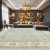 Palace Hand Knotted Oushak 100% Wool Traditional Oriental Area Rug Sage,Green Color