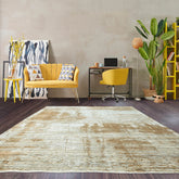 8x10 Gray, Beige Hand Knotted Oushak 100% Wool Modern & Contemporary Oriental Area Rug