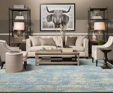 Multi Size Celadon, Beige Hand Knotted Wool/Bamboo Silk Transitional Oriental Area Rug