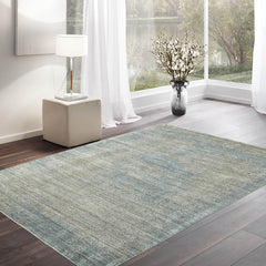 6x9 Gray, Beige Hand Knotted Hand Made 100% Wool Modern & Contemporary Oriental Area Rug
