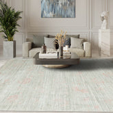 8x10 Beige, Gray Hand Knotted 100% Wool Modern & Contemporary Oriental Area Rug