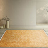 4' x6' Light Gold Brown Green Color Hand Knotted Persian 100% Wool Traditional Oriental Rug