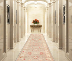 2' 8''x9' 9'' toupe Beige Coral Color Hand Knotted Persian 100% Wool Traditional Oriental Rug