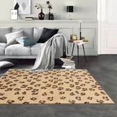 2' 11''x4' 11'' Beige Chocolate Color Hand Knotted Tibetan 100% Wool Traditional Oriental Rug