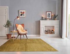 4x6 Hand Knotted Tibetan 100% Wool Michaelian & Kohlberg Traditional Oriental Area Rug Lime, Tone On Tone Color