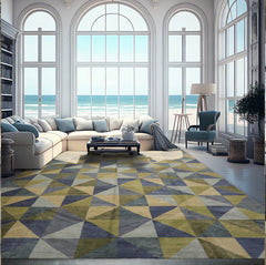 10x14 Hand Knotted Tibetan 100% Wool Michaelian & Kohlberg Traditional Oriental Area Rug Blue, Sage Color