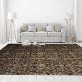 8x10 Hand Knotted Tibetan 100% Wool Transitional Oriental Area Rug Brown,Slate Color